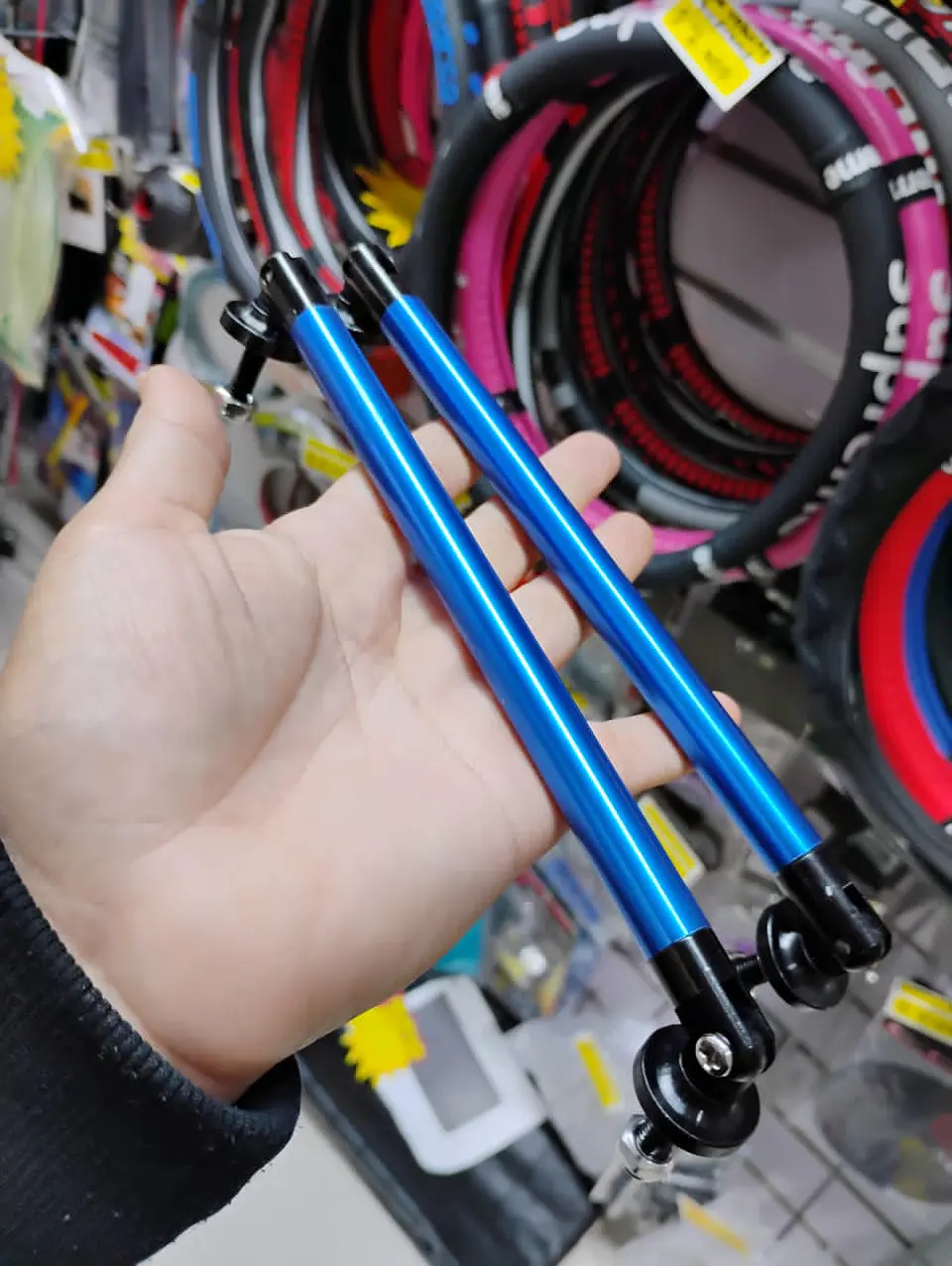 X2 Barras soporte Lip Bumper del/tras aluminio - Azul 11