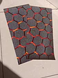 X2 pegatinas sticker adhesivos - hexágono en naranja texturizado - thumbnail 2