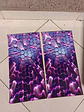 X2 pegatinas sticker adhesivos hexagonal fucsia con lila para pilares - thumbnail 1
