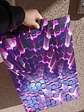X2 pegatinas sticker adhesivos hexagonal fucsia con lila para pilares - thumbnail 6
