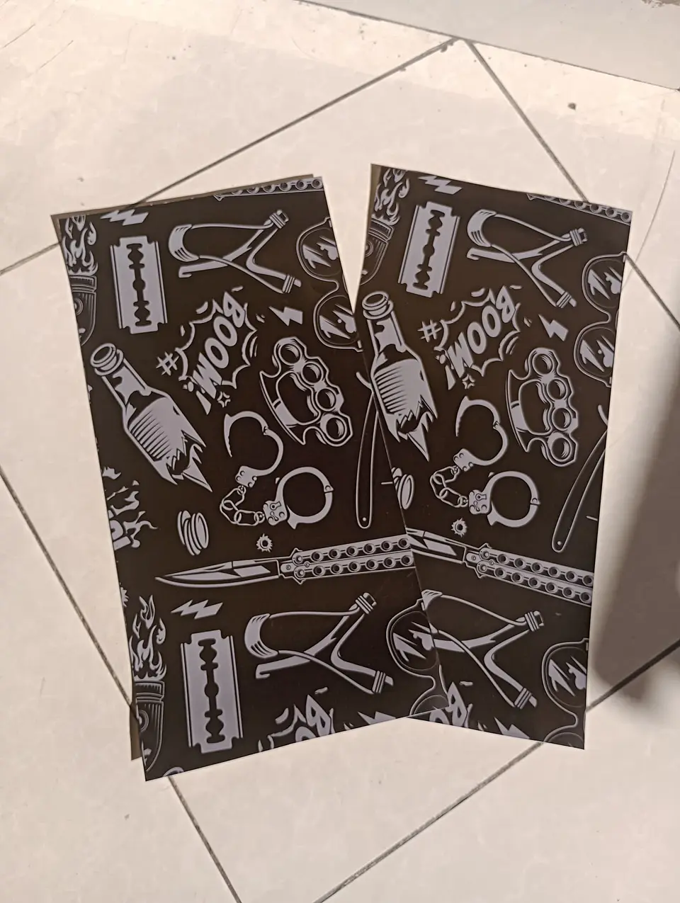 X2 pegatinas sticker adhesivos - estilo gánster para pilares 5