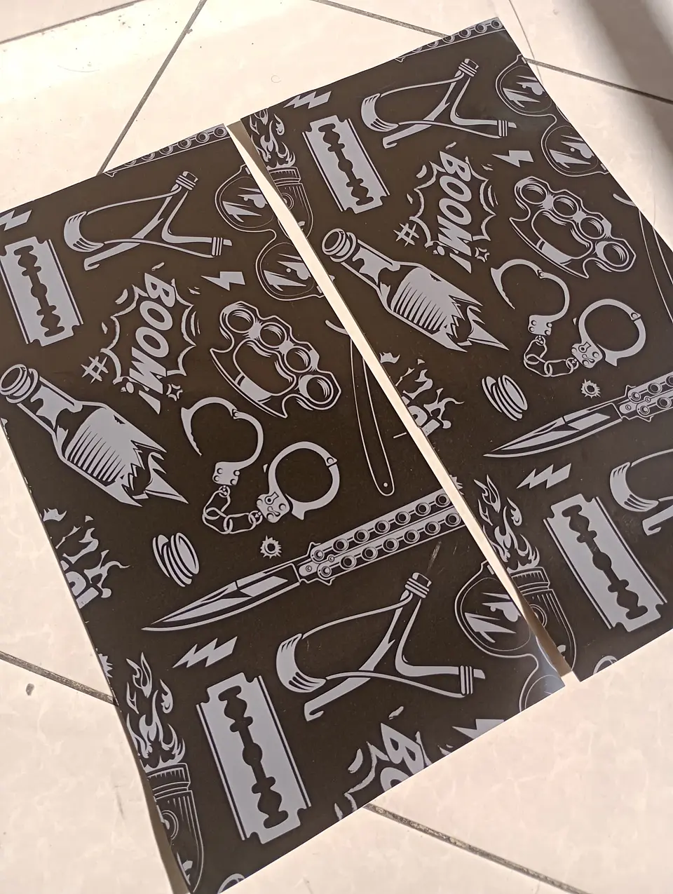 X2 pegatinas sticker adhesivos - estilo gánster para pilares 8