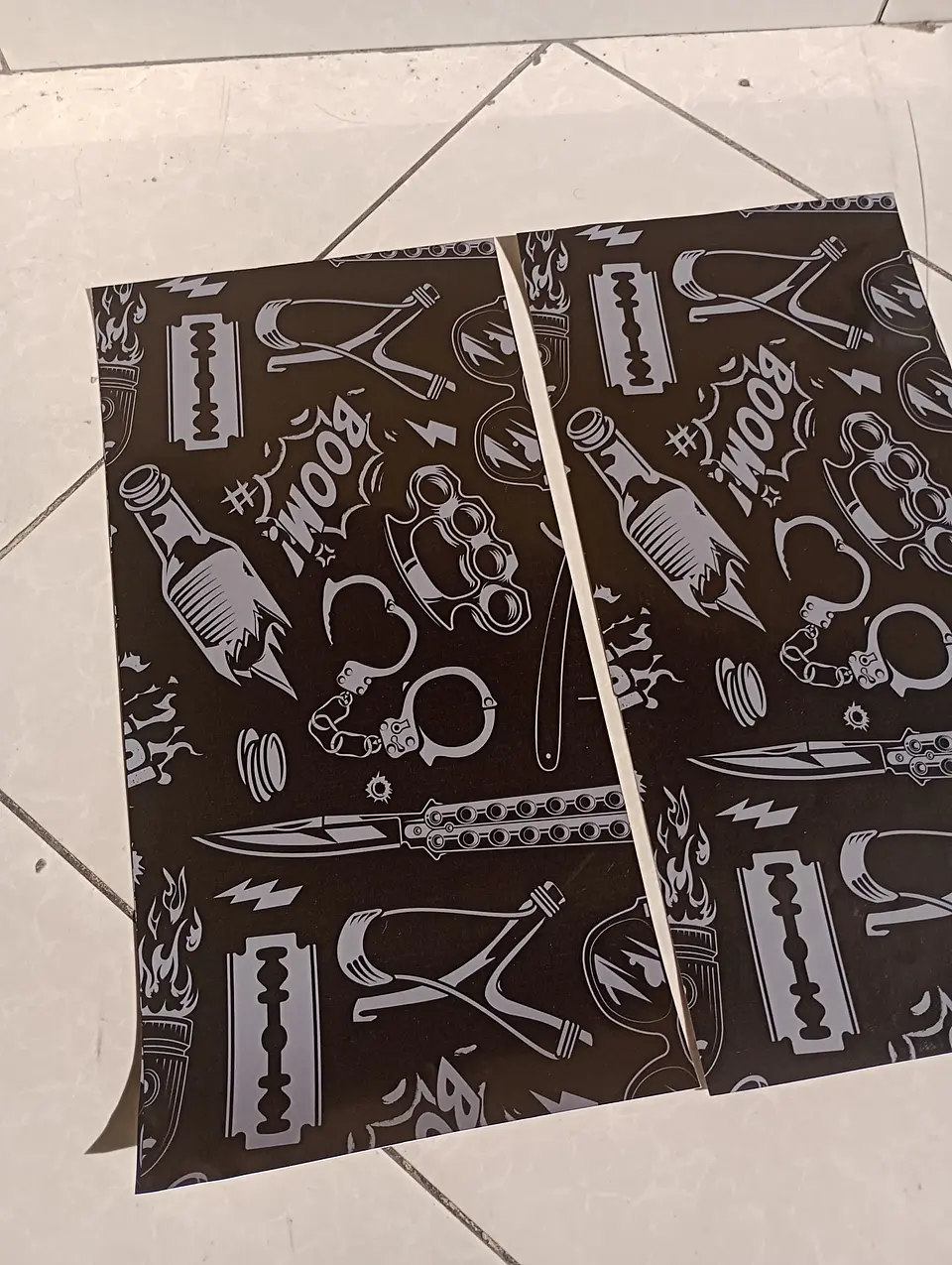 X2 pegatinas sticker adhesivos - estilo gánster para pilares 11