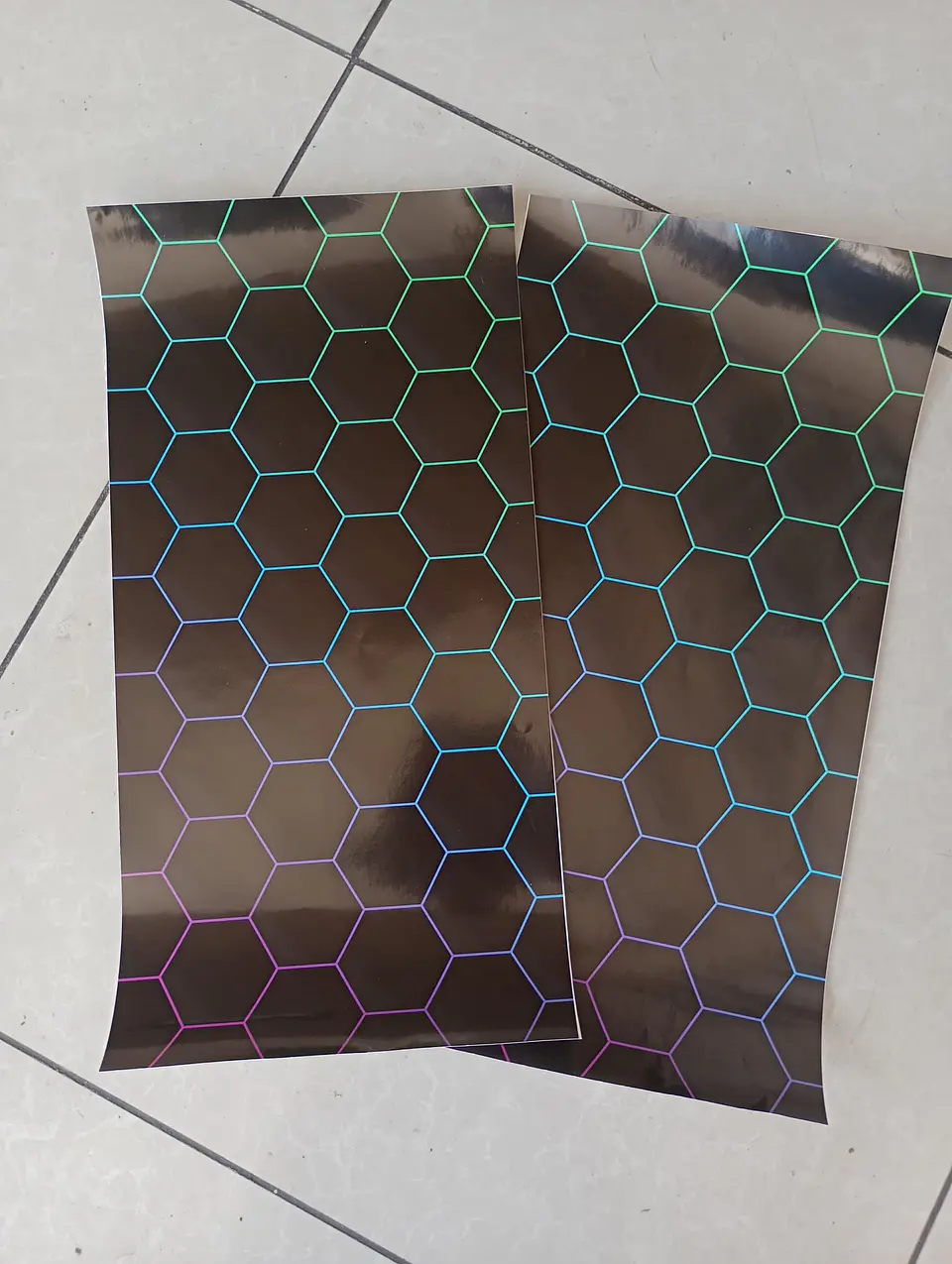 X2 pegatinas sticker adhesivos - Hexagonal panal de abeja 1