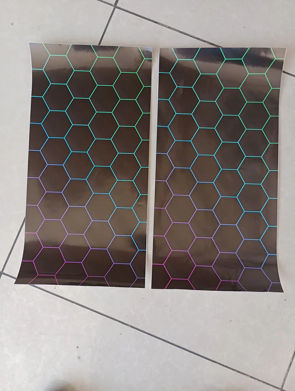 X2 pegatinas sticker adhesivos - Hexagonal panal de abeja 2