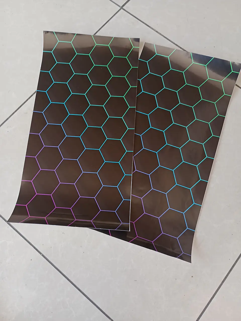 X2 pegatinas sticker adhesivos - Hexagonal panal de abeja 5