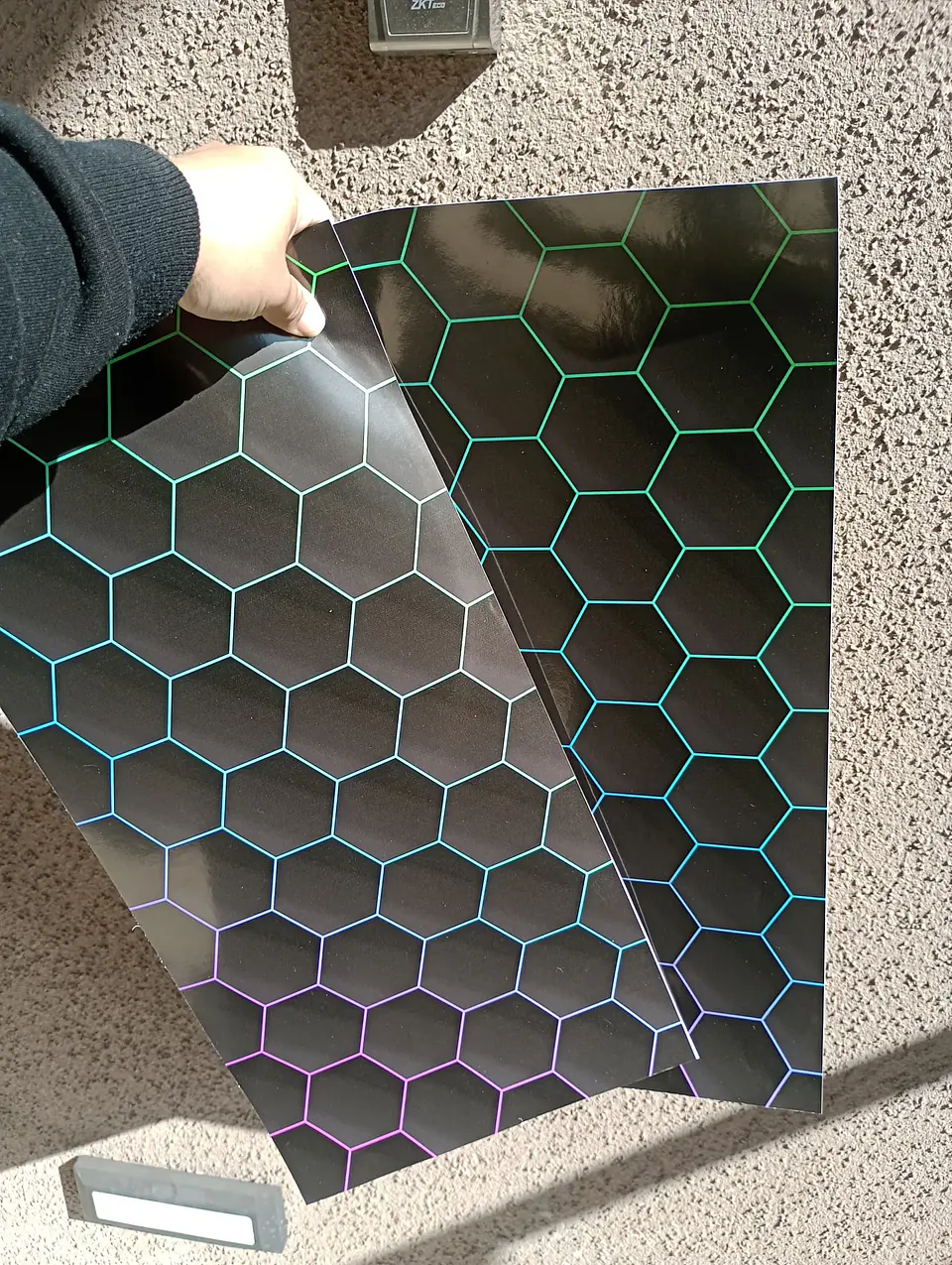 X2 pegatinas sticker adhesivos - Hexagonal panal de abeja 6