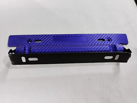 Porta placa patente fibra de carbono - azul