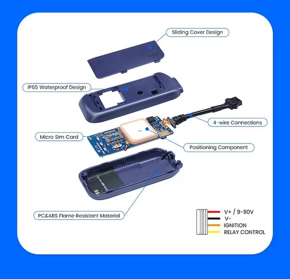 Mini GPS tracker R12L conexión 4G para autos motos camionetas y suv 8