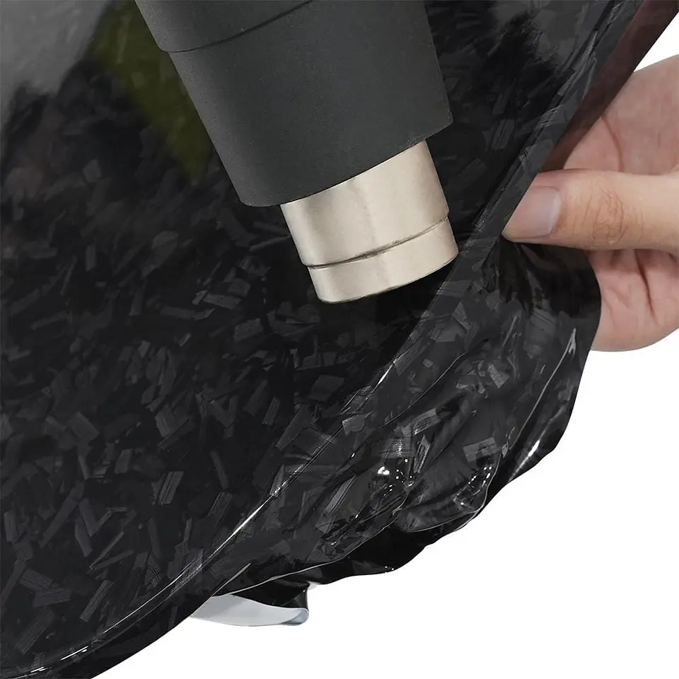 Papel Vinilo - adhesivo fibra de carbono forjado negro gloss 3