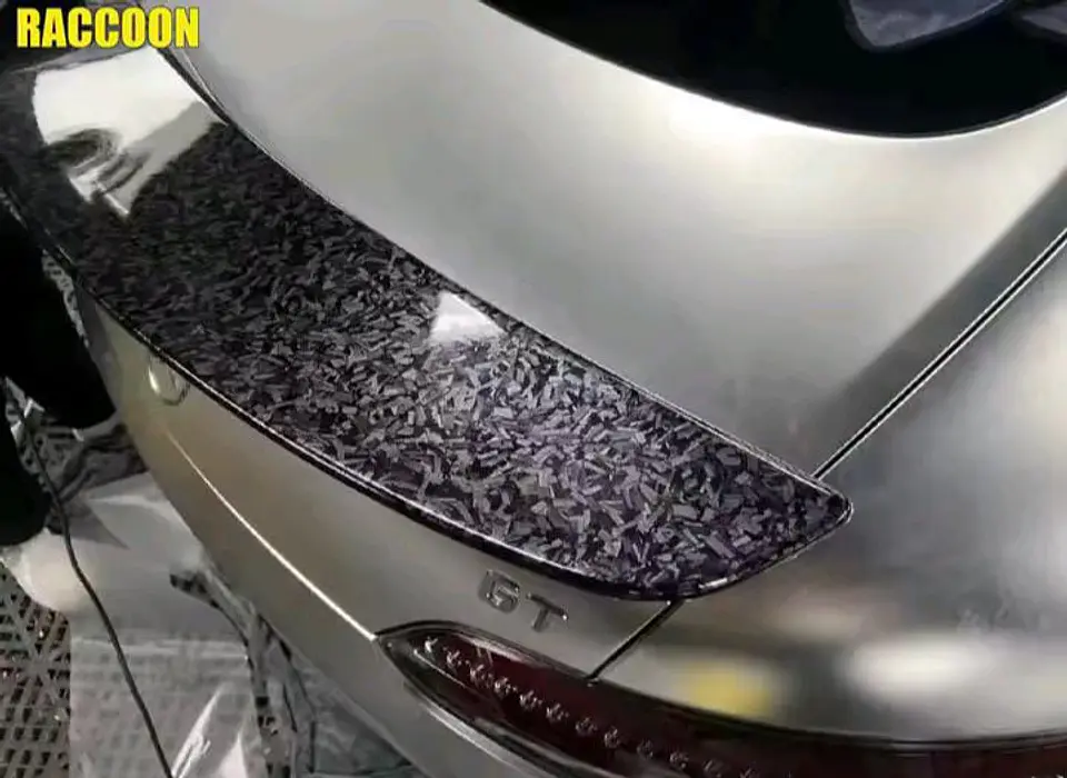 Papel Vinilo - adhesivo fibra de carbono forjado negro gloss 9