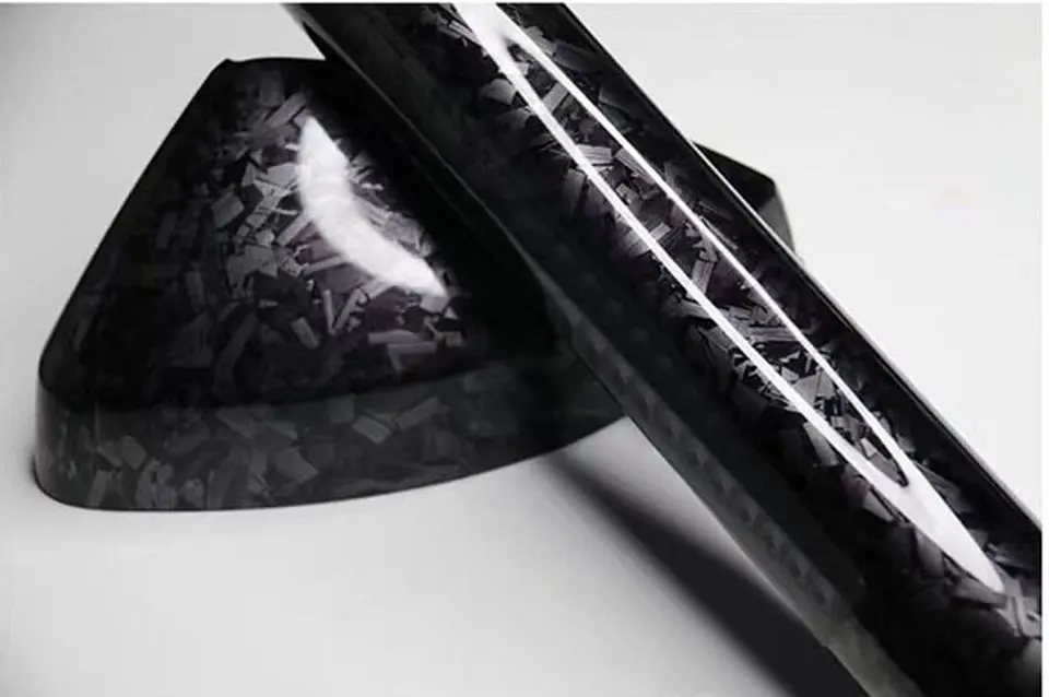 Papel Vinilo - adhesivo fibra de carbono forjado negro gloss 12