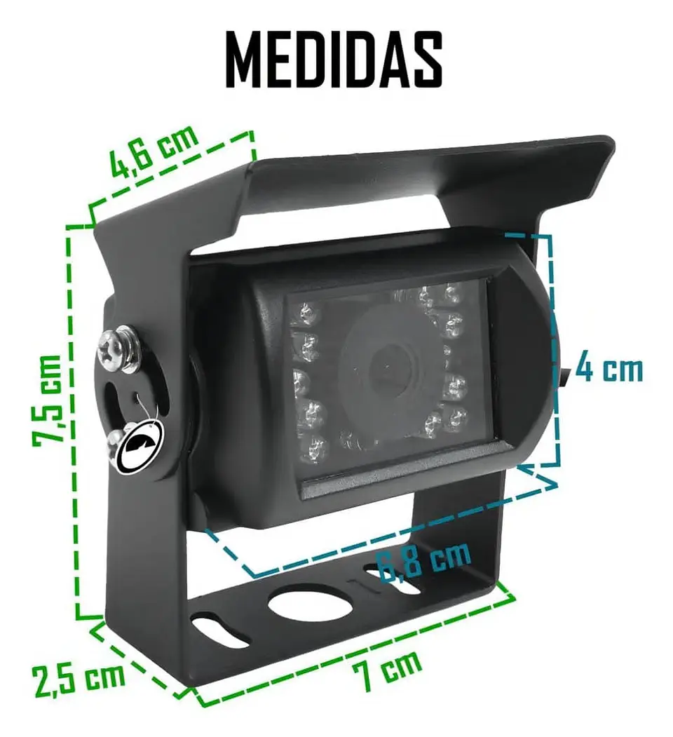 Camara de reversa para visión trasera o delantera para camiones o 20