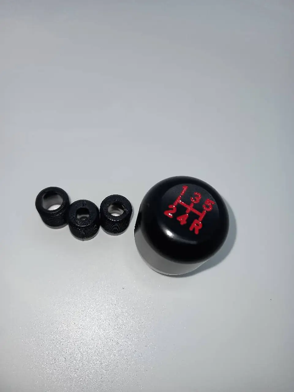 Pomo perilla - manilla palanca de cambios de aluminio negro 5 5