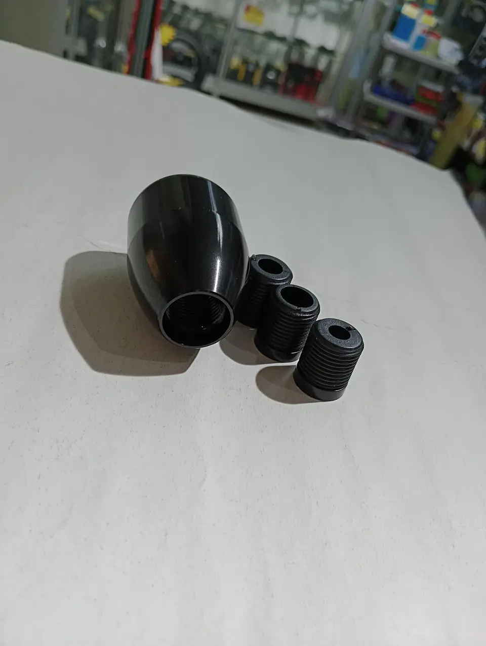 Pomo perilla - manilla palanca de cambios de aluminio negro 5 8