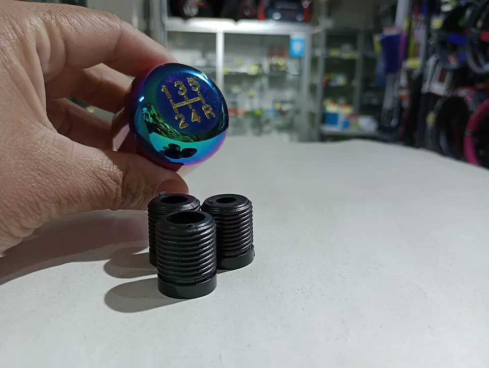 Pomo perilla - manilla palanca de cambios de aluminio tornasolado 5 4