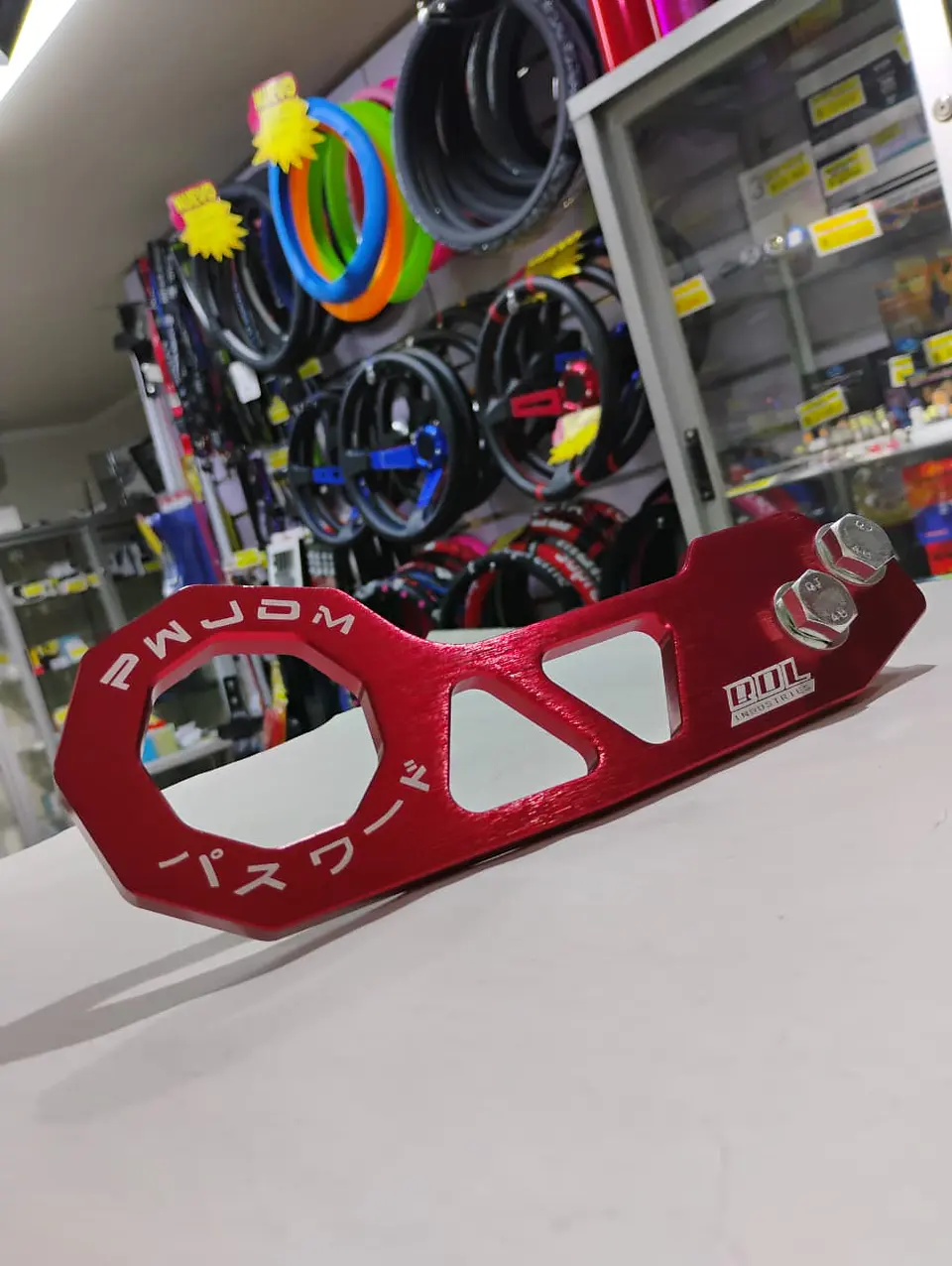 Gancho remolque arrastre aluminio trasero Tow Hook - Rojo 4