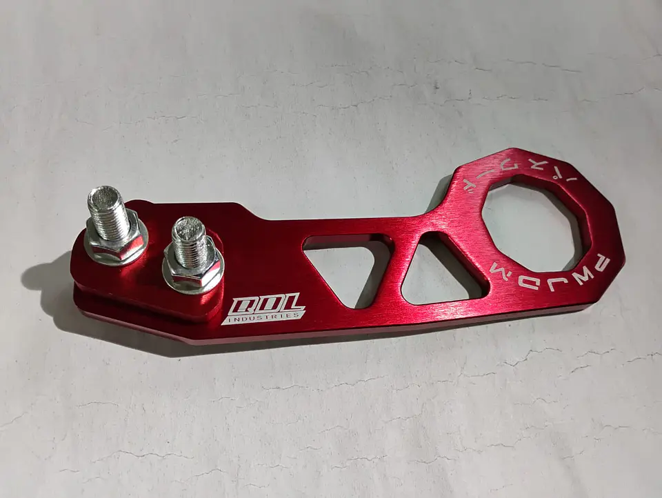 Gancho remolque arrastre aluminio trasero Tow Hook - Rojo 6