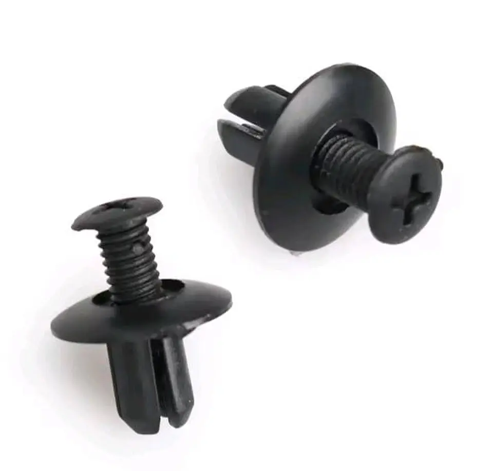 X10 unidades - Clip Remache de plástico con agujero de 8mm para 1