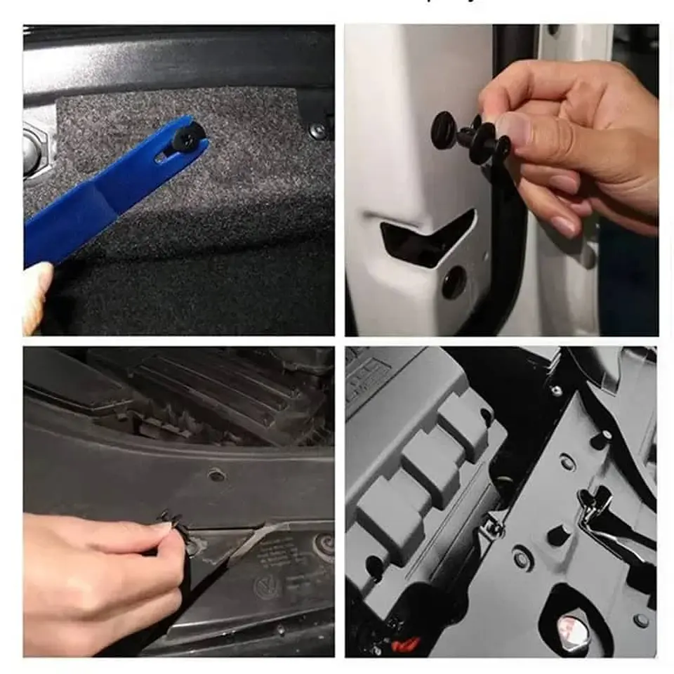 X10 unidades - Clip Remache de plástico con agujero de 8mm para 6