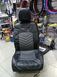 Fundas cubre asientos en ecocuero negro con tela gris son una - Miniatura 3