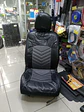 Fundas cubre asientos en ecocuero negro con tela gris son una - Miniatura 5