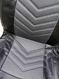 Fundas cubre asientos en ecocuero negro con tela gris son una - Miniatura 8