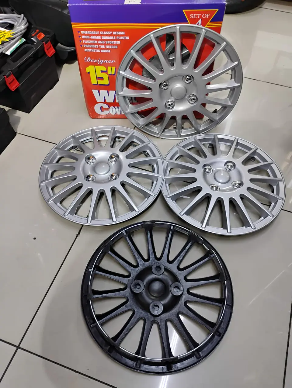 Set x4 Tapas de Ruedas / Copa Aro 15 4