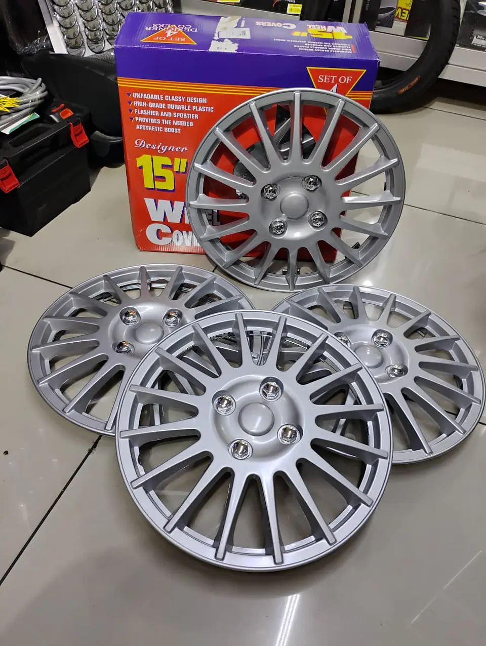 Set x4 Tapas de Ruedas / Copa Aro 15 10
