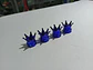Set 4 Tapas de válvulas universal diseño corona color AZUL - thumbnail 1