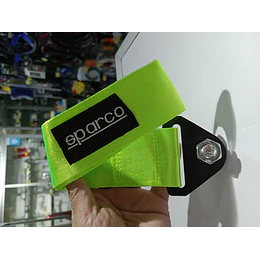 Cinta correa de remolque arrastre Sparco Verde Neon