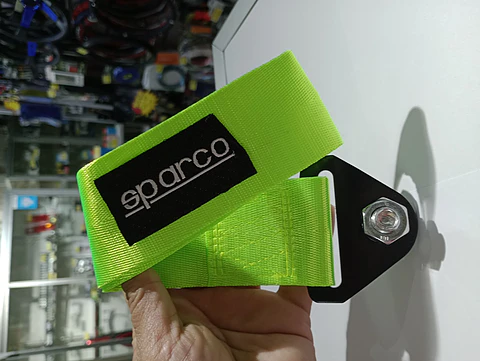 Cinta correa de remolque arrastre Sparco Verde Neon