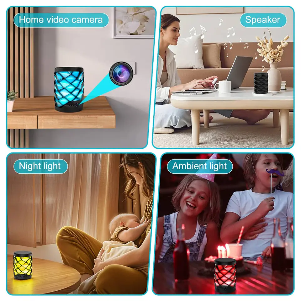 Exclusiva Parlante Altavoz Bluetooth con Mini Cámara HD 1080p – 8