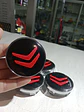 X4 Tapa centro llantas Citroen negro - Negro Rojo - Miniatura 4