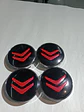 X4 Tapa centro llantas Citroen negro - Negro Rojo - Miniatura 7