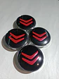 X4 Tapa centro llantas Citroen negro - Negro Rojo - Miniatura 10