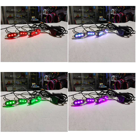 Total no pierdas esta oportunidad kit x4 luces led raptor rgb con
