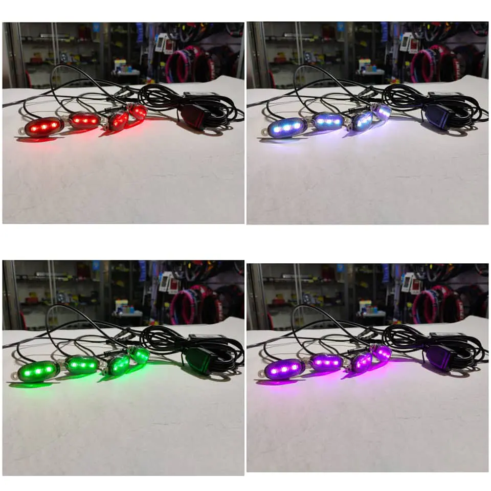 Total no pierdas esta oportunidad kit x4 luces led raptor rgb con 1