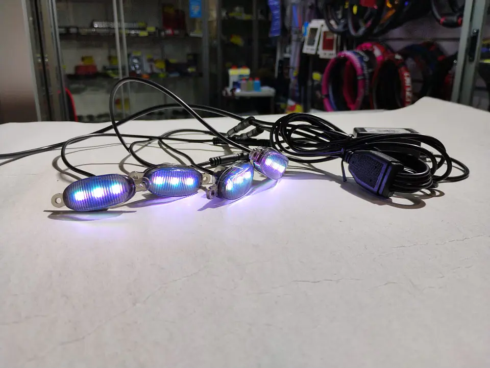 Total no pierdas esta oportunidad kit x4 luces led raptor rgb con 14