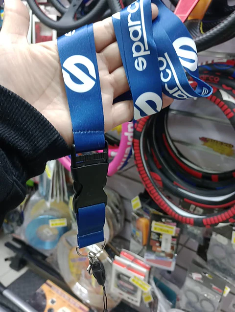 Relámpago llavero tuning lanyard sparco (azul )