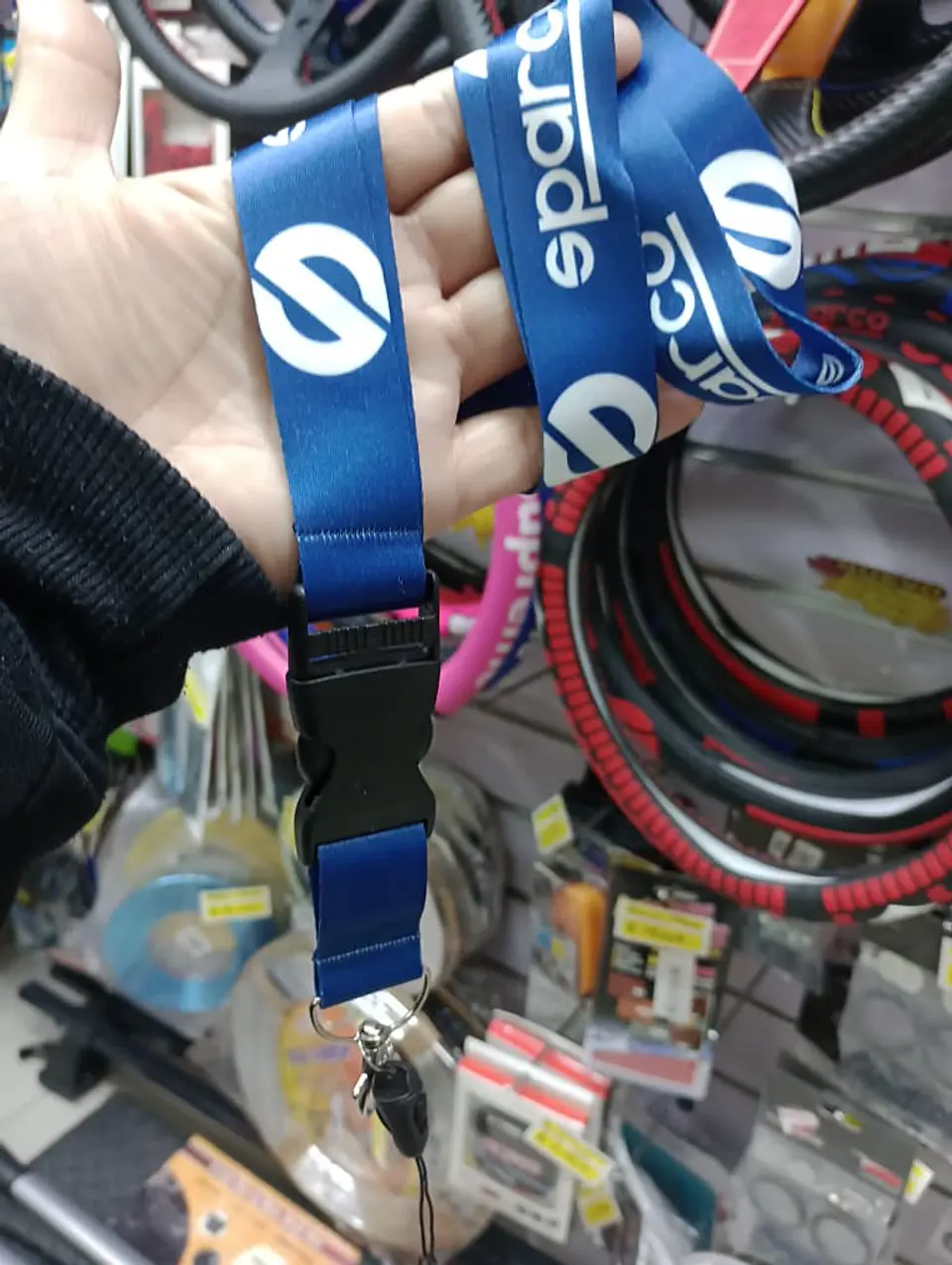 Relámpago llavero tuning lanyard sparco (azul ) 1