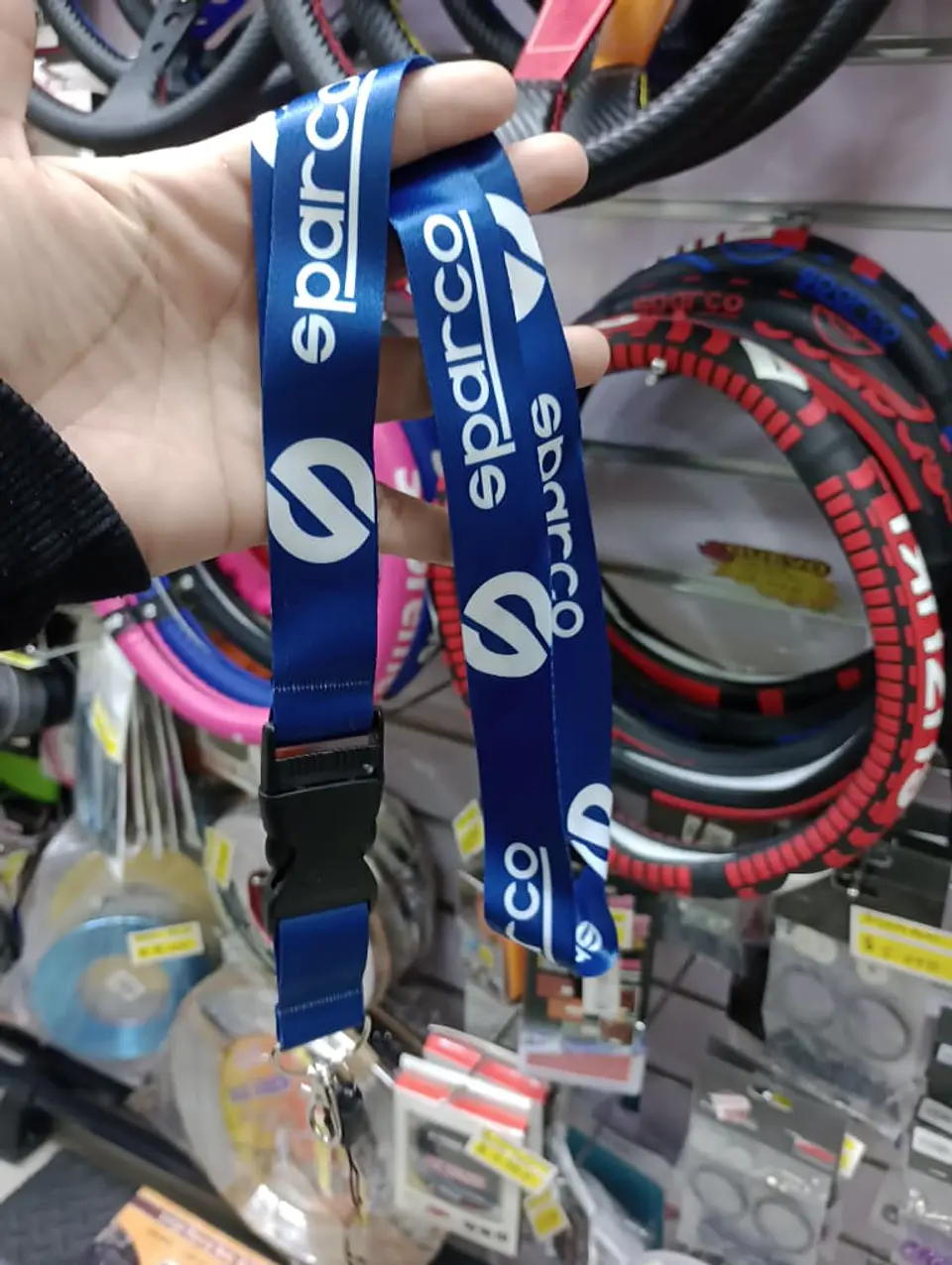 Relámpago llavero tuning lanyard sparco (azul ) 7