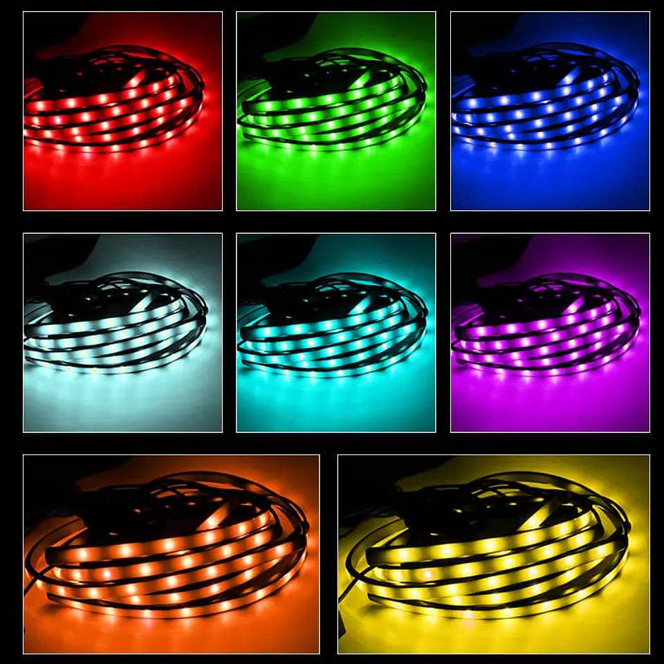 RELÁMPAGO Luz LED Multicolor para Auto - Ilumina tu Chasis y 9