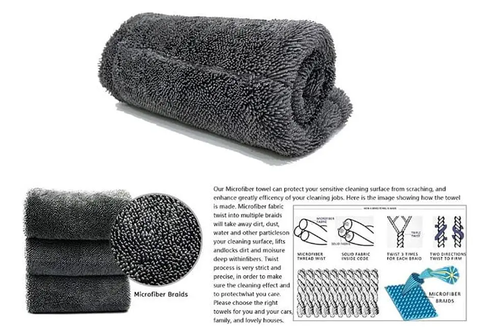 Toalla Microfibra Ultra Secado - 60x90cm 1200GSM 1