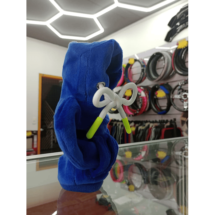 🚨 Funda Protectora Para Pomo/Perilla de Palanca de CambiosTipo Polerón/Sudadera Azul 💙 😎  6