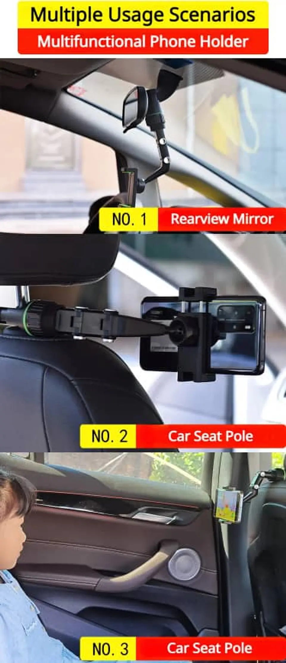 Soporte de Teléfono para Auto Multifuncional 360° 4