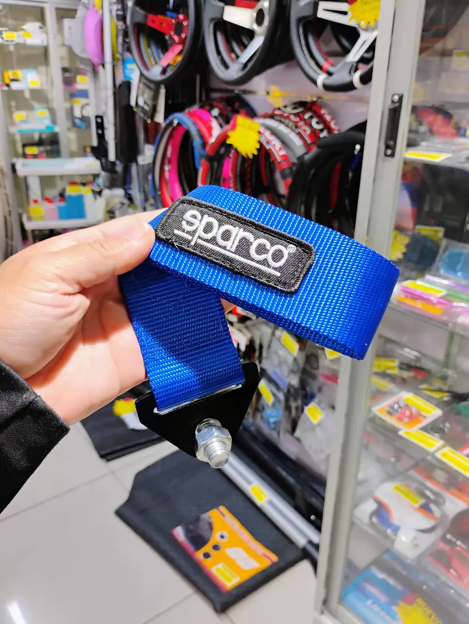 Cinta correa de remolque arrastre Sparco Azul 1