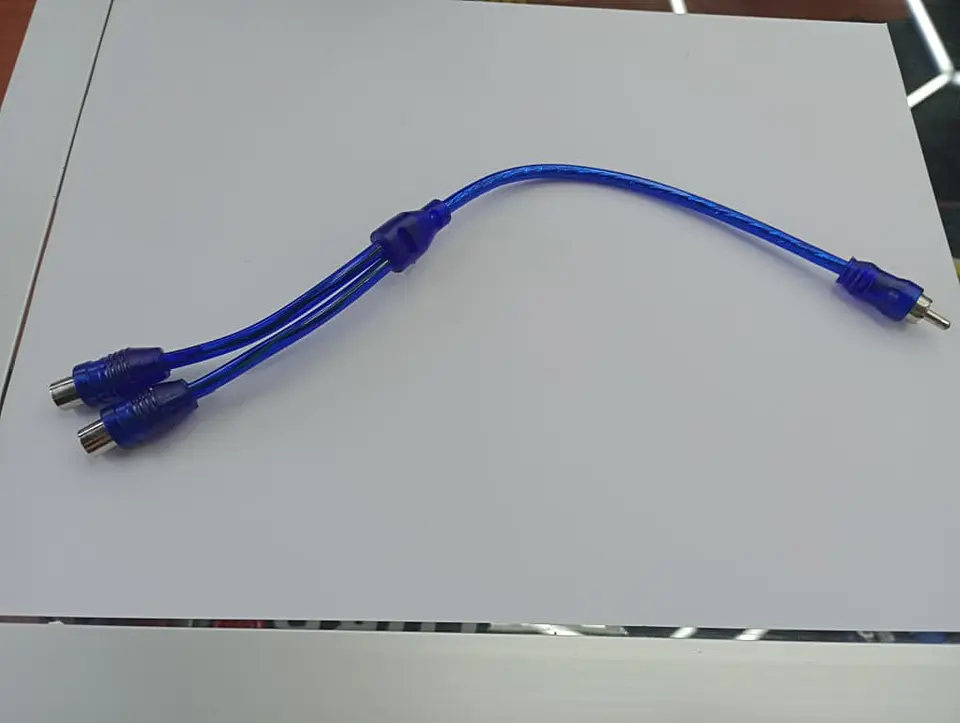 Cable adaptador sonido audio RCA 1 Macho 2 Hembras 2