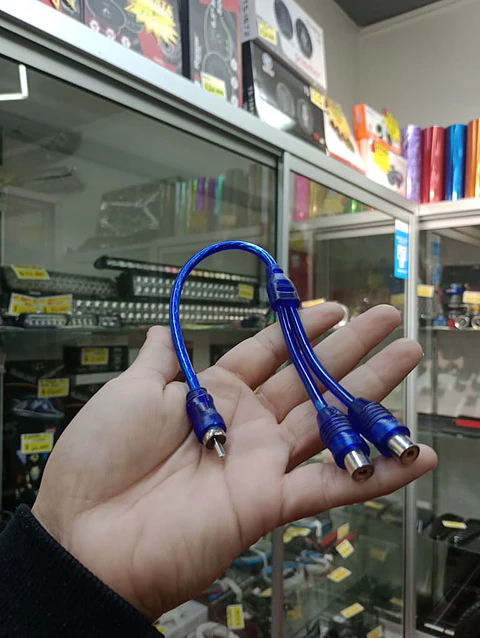 Cable adaptador sonido audio RCA 1 Macho 2 Hembras