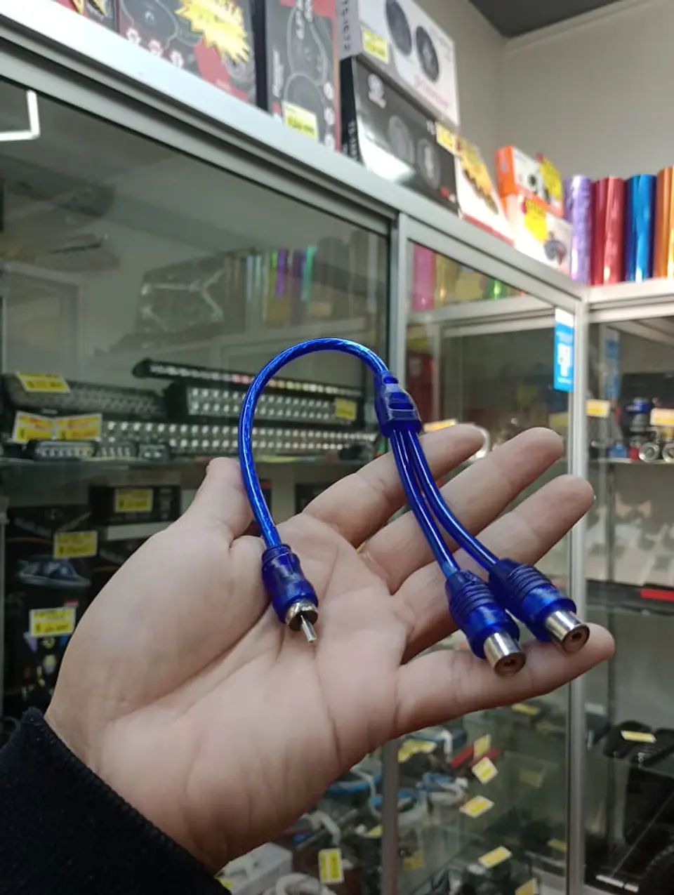 Cable adaptador sonido audio RCA 1 Macho 2 Hembras 1